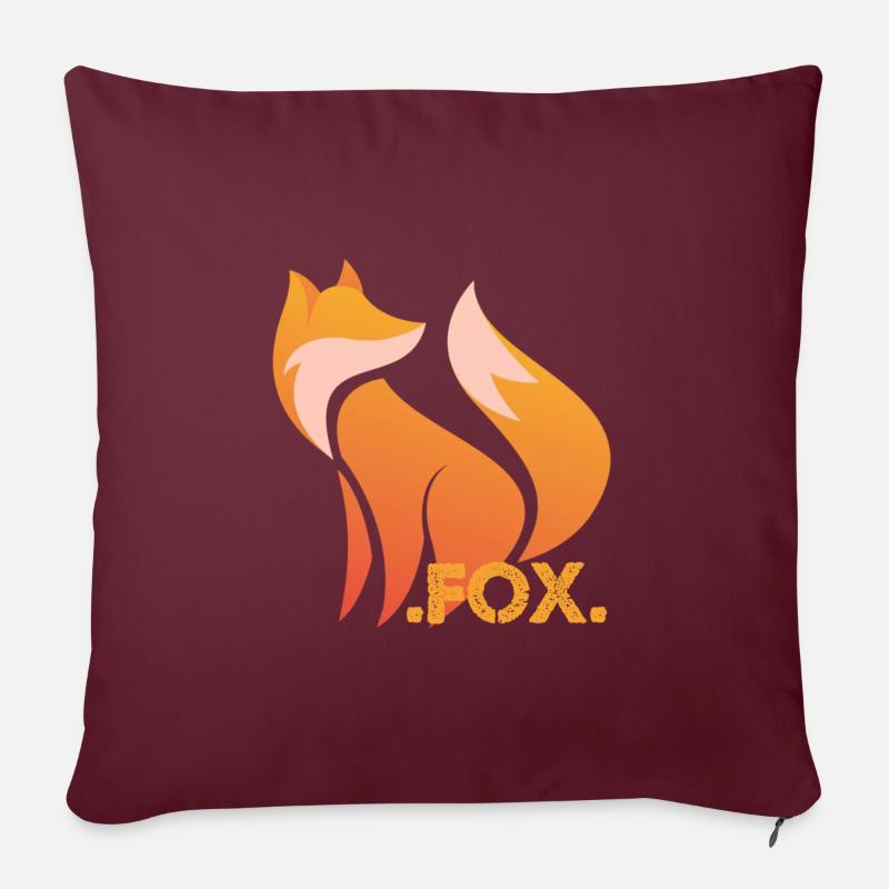 .Fuchs. - Sofakissen mit Füllung 45 x 45 cm - Burgunderrot