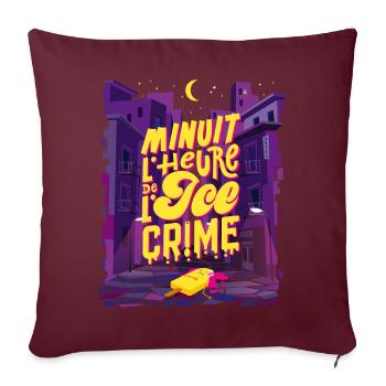 Ice Crime - Coussin et housse de 45 x 45 cm - bordeaux - Devant