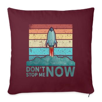 Don’t Stop me now - Coussin et housse de 45 x 45 cm - bordeaux - Devant