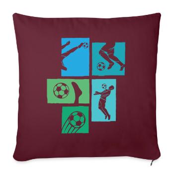 Football, Club d’équipe sportive, Équipe - Coussin et housse de 45 x 45 cm - bordeaux - Devant