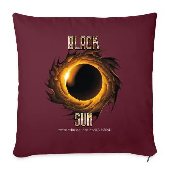 Black Sun - Sofakissen mit Füllung 45 x 45 cm - Burgunderrot - Vorne