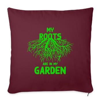 garten - Sofakissen mit Füllung 45 x 45 cm - Burgunderrot - Vorne