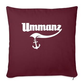 Ummanz Souvenir Ostsee - Sofakissen mit Füllung 45 x 45 cm - Burgunderrot - Vorne
