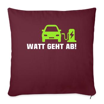E-auto Elektroauto EAuto - Sofakissen mit Füllung 45 x 45 cm - Burgunderrot - Vorne
