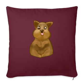 Kangourou à queue courte de Quokka Marsupial Quokka - Coussin et housse de 45 x 45 cm - bordeaux - Devant