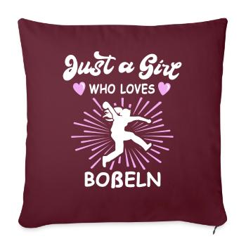 Bosseln Mädchen Bosselsport Boßeln Frauen - Sofakissen mit Füllung 45 x 45 cm - Burgunderrot - Vorne