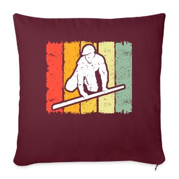 Estrichleger Beruf Bodenleger Bauarbeiter Estrich - Sofakissen mit Füllung 45 x 45 cm - Burgunderrot - Vorne
