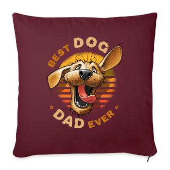Best Dog Dad Ever Golden Retriever Herrchen Vater - Sofakissen mit Füllung 45 x 45 cm - Burgunderrot - Vorne
