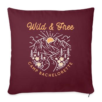 Junggesellin Jungesellinnenabschied Braut - Sofakissen mit Füllung 45 x 45 cm - Burgunderrot - Vorne