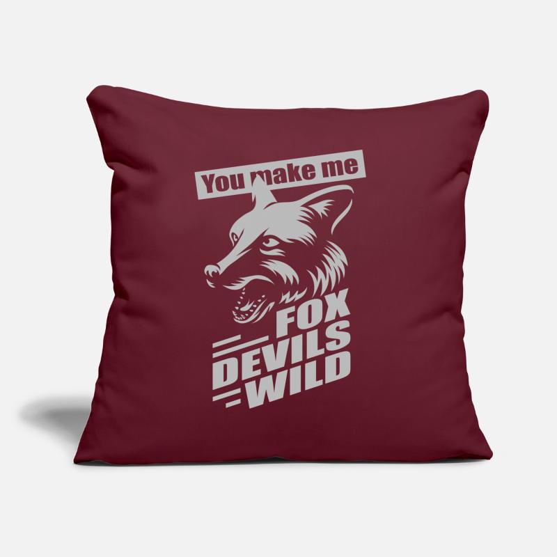 Fox Devils Wild FDW Fox Devil Wild Denglish Coussin et housse de 45 x 45 cm