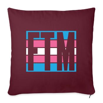 Conception de la fierté féminine à masculine / transgenre - Coussin et housse de 45 x 45 cm - bordeaux - Devant