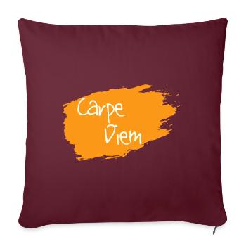 Carpe Diem - Coussin et housse de 45 x 45 cm - bordeaux - Devant