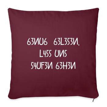 Genug gelesen lass uns saufen gehen / Student Uni - Sofakissen mit Füllung 45 x 45 cm - Burgunderrot - Vorne