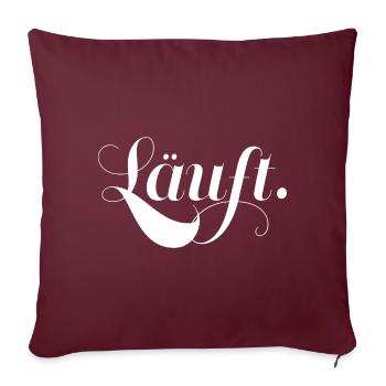 Läuft - hell - Sofakissen mit Füllung 45 x 45 cm - Burgunderrot - Vorne