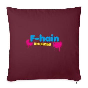 F Hain Berlin - Sofakissen mit Füllung 45 x 45 cm - Burgunderrot - Vorne