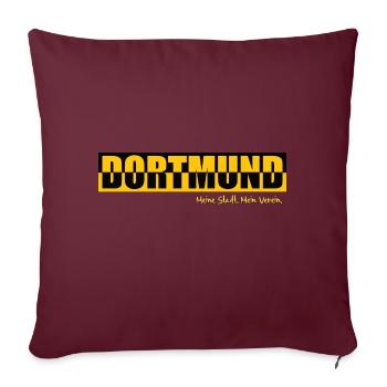 Dortmund - Meine Stadt - Mein Verein - Fußball - Sofakissen mit Füllung 45 x 45 cm - Burgunderrot - Vorne
