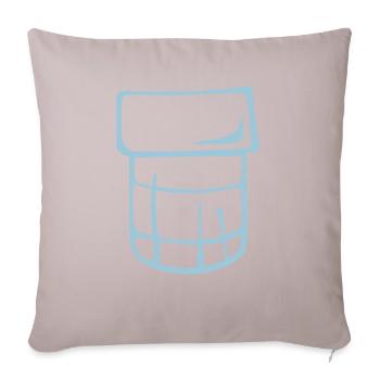 Swiss yogurt in small 0 - Sofa pillow with filling 45cm x 45cm - light taupe - Front