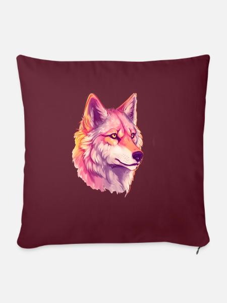 Sanfte Wildheit - Sofakissen mit Füllung 45 x 45 cm - Burgunderrot