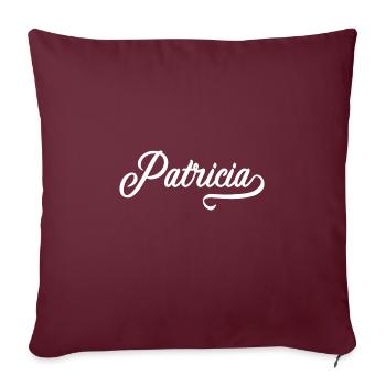Patricia - First name - Sofa pillow with filling 45cm x 45cm - burgundy - Front