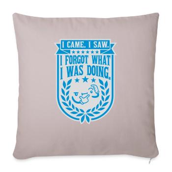 I came saw forget - Sofa pillow with filling 45cm x 45cm - light taupe - Front