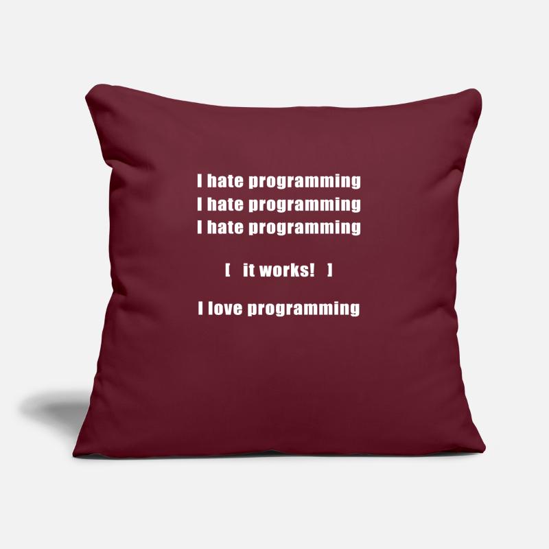 Code-Programmierung Sofakissen mit Füllung 45 x 45 cm