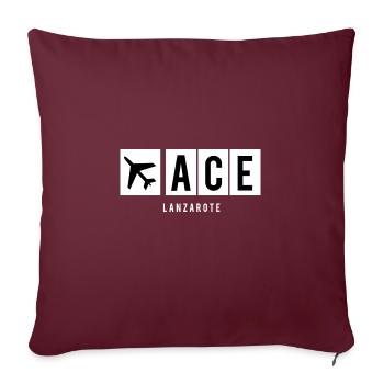 LANZAROTE AIRPORT - Coussin et housse de 45 x 45 cm - bordeaux - Devant