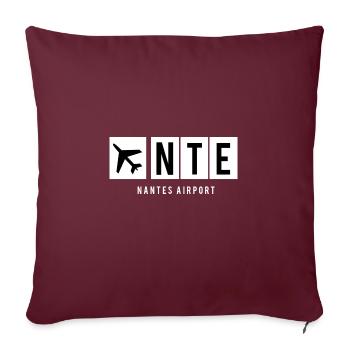FLUGHAFEN NANTES - NTE - Sofakissen mit Füllung 45 x 45 cm - Burgunderrot - Vorne