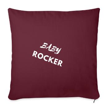 Baby Rocker - Rock Music - Sofakissen mit Füllung 45 x 45 cm - Burgunderrot - Vorne