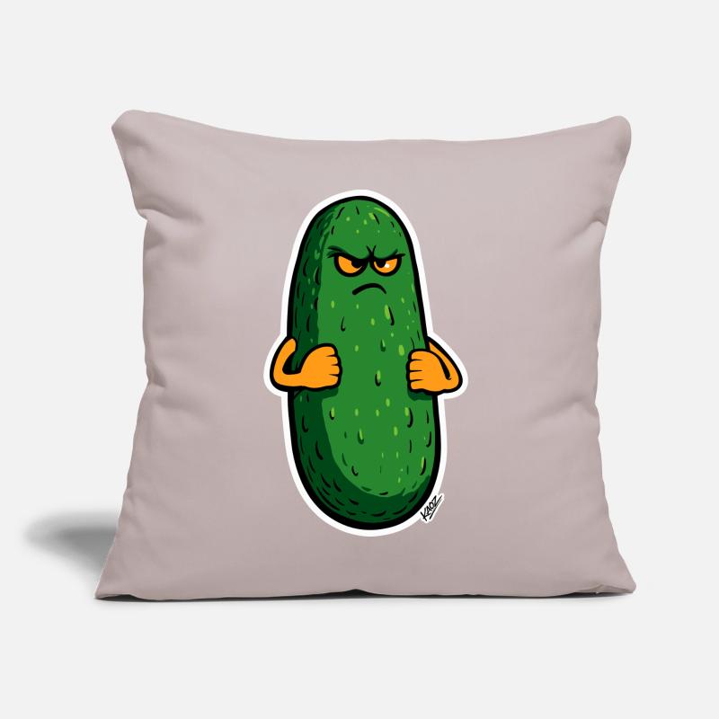 Grumpy Pickle Mascot Coussin et housse de 45 x 45 cm