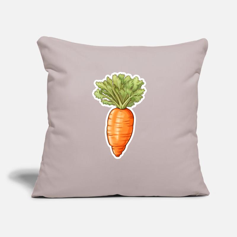 Möhre oder Karotte Sofakissen mit Füllung 45 x 45 cm