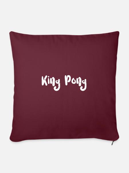 King Pong - Ping Pong - Sofakissen mit Füllung 45 x 45 cm - Burgunderrot