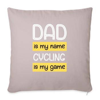 papa est mon nom le cyclisme est mon jeu - Coussin et housse de 45 x 45 cm - taupe clair - Devant