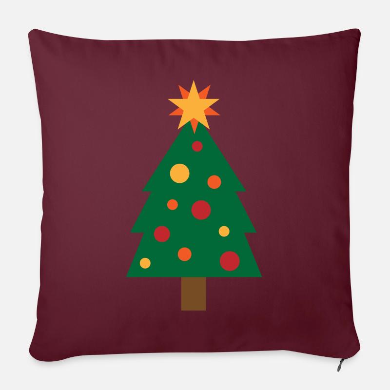 Weihnachtsbaum / Tannenbaum / Christmas Tree - Sofakissen mit Füllung 45 x 45 cm - Burgunderrot