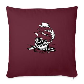Dériver - Coussin et housse de 45 x 45 cm - bordeaux - Devant