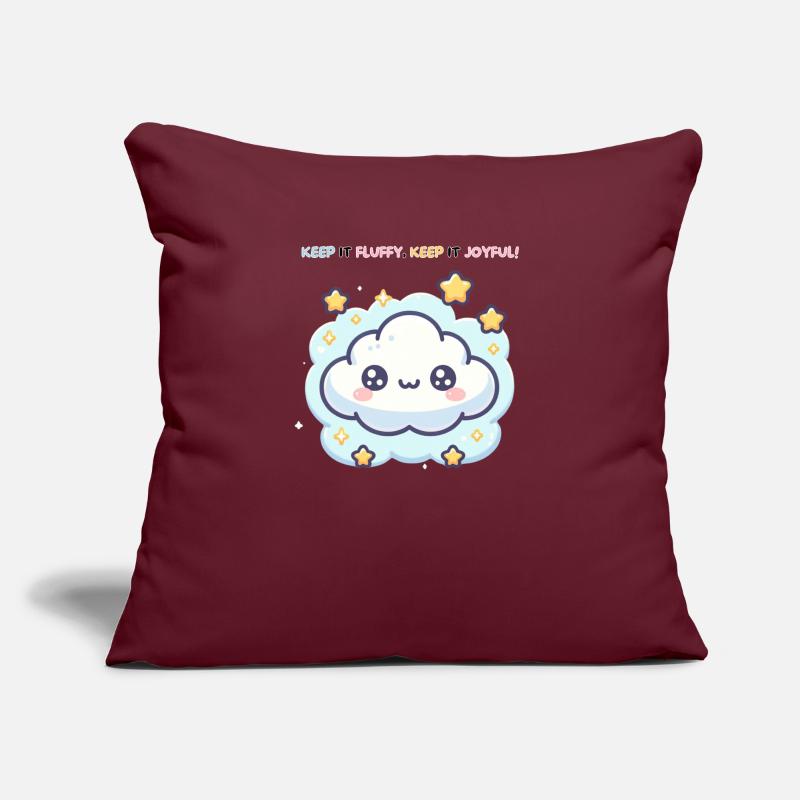 Keep it Fluffy Keep it Joyful ! Sofakissen mit Füllung 45 x 45 cm