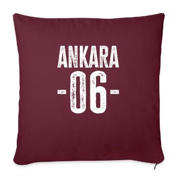 Ankara 06 – Stolz auf die Hauptstadtregion - Sofakissen mit Füllung 45 x 45 cm - Burgunderrot - Vorne