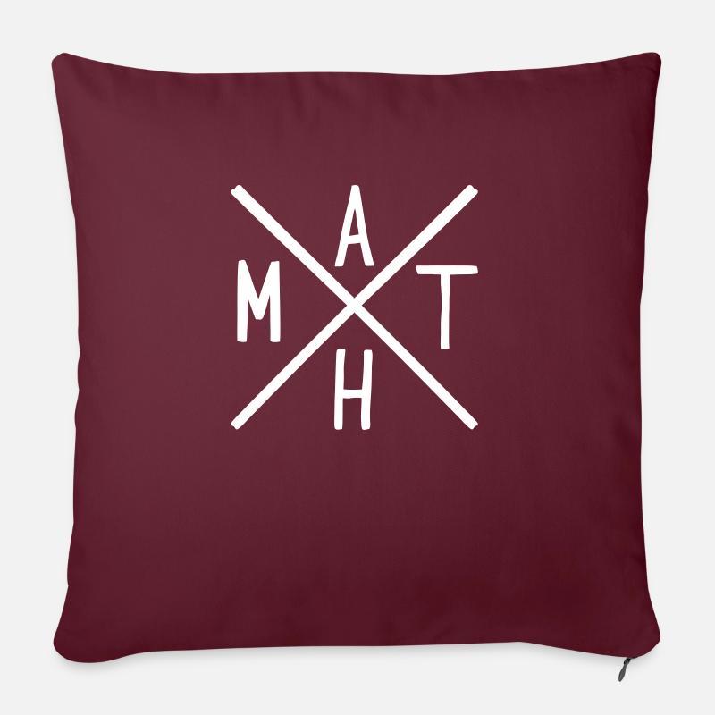 Mathe - Sofakissen mit Füllung 45 x 45 cm - Burgunderrot