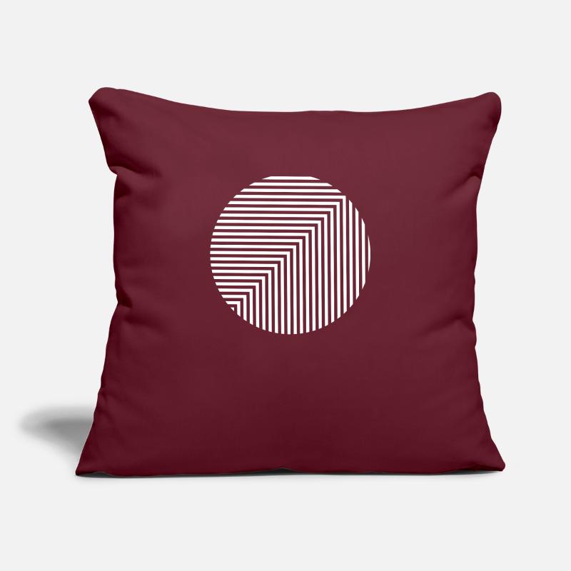 Lignes et conception de cercles Coussin et housse de 45 x 45 cm