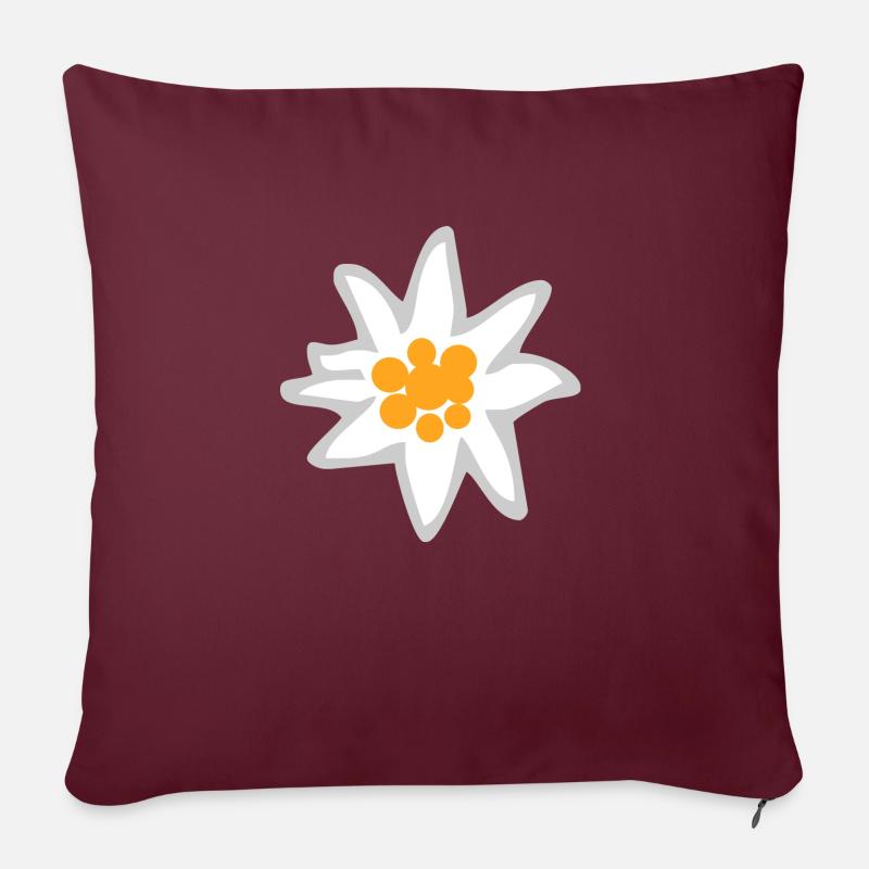 Edelweiss - Sofakissen mit Füllung 45 x 45 cm - Burgunderrot