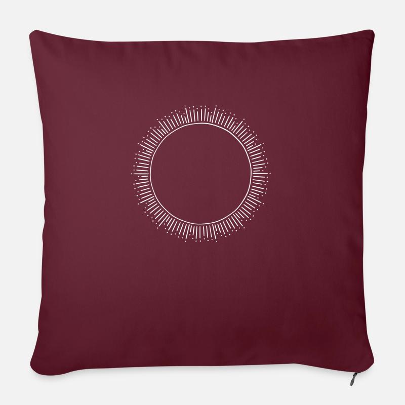 Sun circle - Coussin et housse de 45 x 45 cm - bordeaux