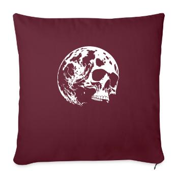 TOTER PLANET - Sofakissen mit Füllung 45 x 45 cm - Burgunderrot - Vorne
