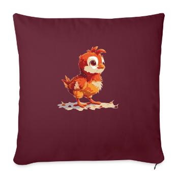 Puce - Coussin et housse de 45 x 45 cm - bordeaux - Devant