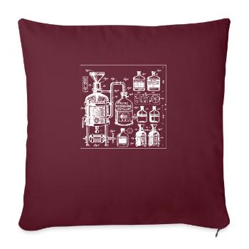 Distillerie de whisky modèle de conception brevetée - Coussin et housse de 45 x 45 cm - bordeaux - Devant