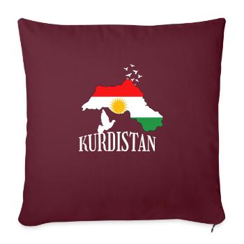 MIR REICHS ICH FLIEGE NACH Kurdistan - Sofakissen mit Füllung 45 x 45 cm - Burgunderrot - Vorne