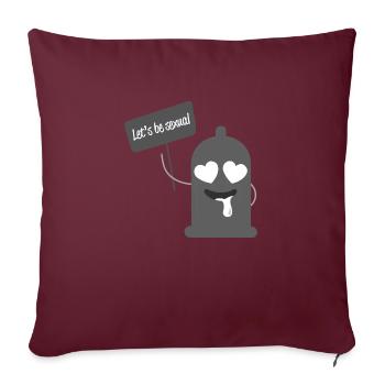 InLove Condom Black and White - Sofakissen mit Füllung 45 x 45 cm - Burgunderrot - Vorne