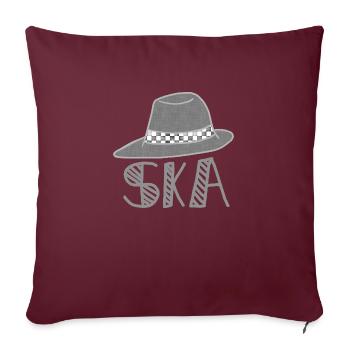 Ska Hat Trilby - Sofakissen mit Füllung 45 x 45 cm - Burgunderrot - Vorne