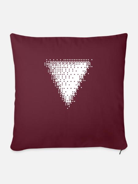 geometrische Dreieck-Bitmap-Form - Sofakissen mit Füllung 45 x 45 cm - Burgunderrot