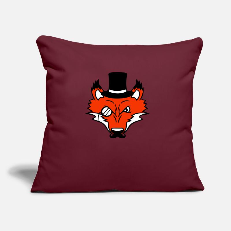 Fox Red Fox Sir Mr. Top Hat Monocle Glasses Sofa pillow with filling 45cm x 45cm
