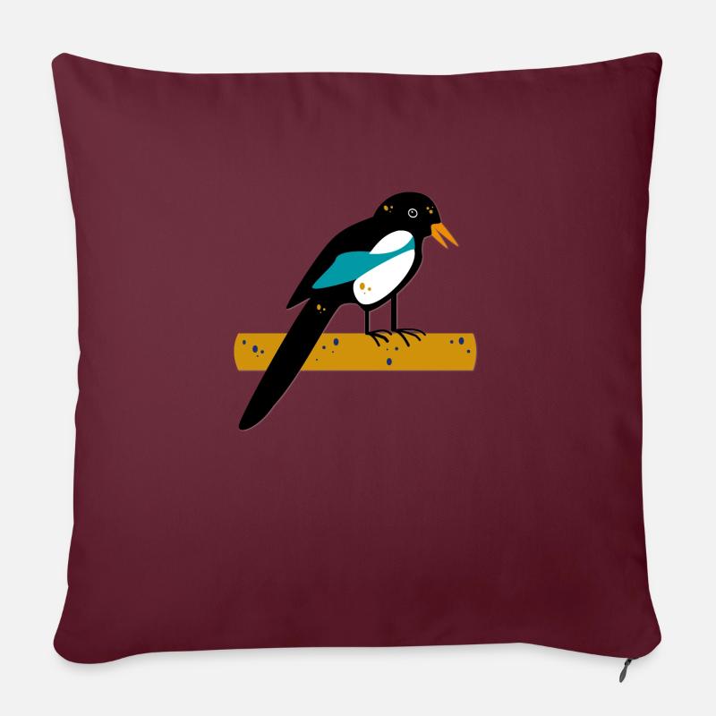 magpie - Sofa pillow with filling 45cm x 45cm - burgundy