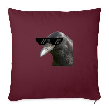 LilCrow - Sofakissen mit Füllung 45 x 45 cm - Burgunderrot - Vorne